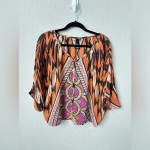 It collection 100% silk dolman sleeve top Size Small